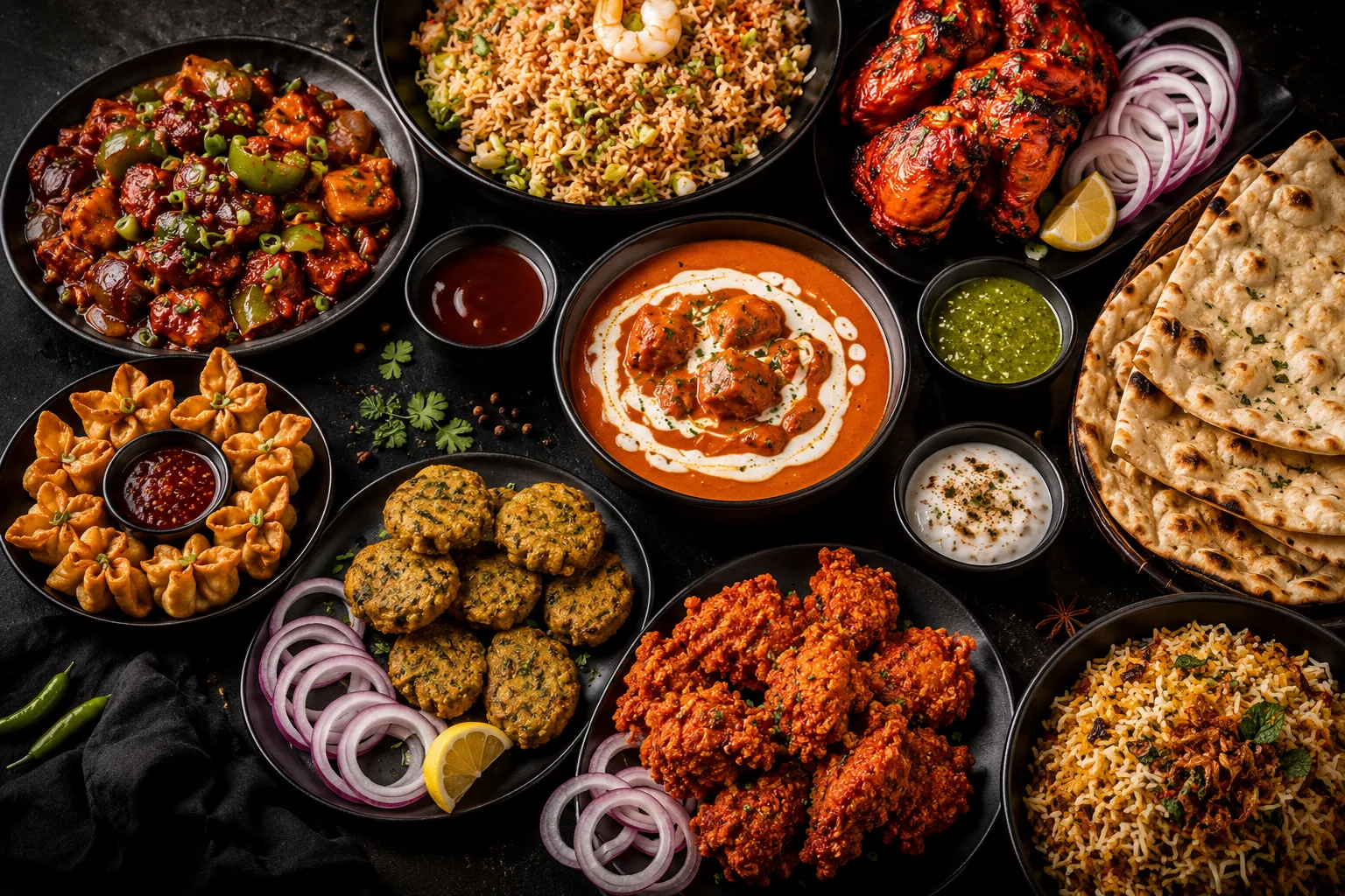 Spicy Mahal dining room, North Indian restaurant at 3351 153 Ave NW in Edmonton, AB